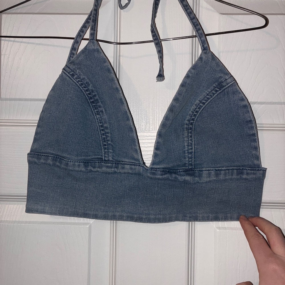 Denim Halter Top
